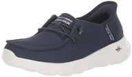 Trampki damskie - Skechers Damskie darmowe wsuwane wsuwane buty do chodzenia po wyjściu Joy Moc Toe, damskie trampki, Granatowy (Navy Lawend), 35 EU - miniaturka - grafika 1