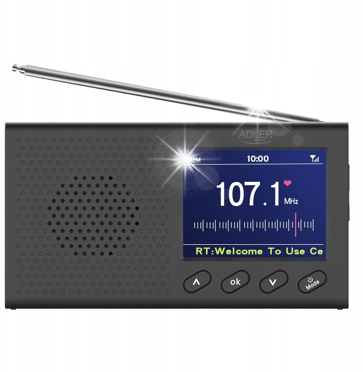Radio Adler Radio kuchenne przenośne LCD FM bluetooth zegar RDS USB LCD