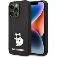 Etui i futerały do telefonów - Etui na telefon Karl Lagerfeld KLHMP14XSNCHBCK do Apple iPhone 14 Pro Max 6,7" hardcase czarny/black Silicone Choupette MagSafe - miniaturka - grafika 1