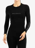 Bluzy sportowe damskie - Bluza termoaktywna damska Brubeck 3D Run PRO LS Shirt - blk - miniaturka - grafika 1