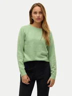 Swetry damskie - Vero Moda Sweter Doffy 10201022 Zielony Regular Fit - miniaturka - grafika 1