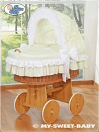 Łóżeczka i kojce - Kosz Mojżesza z budką- Bellamy naturalny - miniaturka - grafika 1