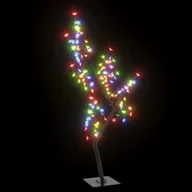 Ozdoby bożonarodzeniowe - vidaXL Drzewko świecące na kolorowo, 128 LED, kwiat wiśni, 120 cm vidaXL - miniaturka - grafika 1