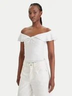 Bluzki damskie - Guess Bluzka W6GP23 K3106 Biały Regular Fit - miniaturka - grafika 1