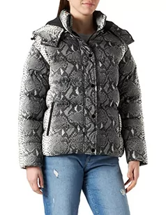 Urban Classics Damska kurtka zimowa Snake Puffer Jacket o wyglądzie skóry węża, Multicolour (Grey Snake 02065), S - Kurtki damskie - miniaturka - grafika 1