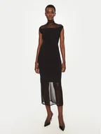 Sukienki - Calvin Klein Sukienka codzienna K20K207919 Czarny Regular Fit - miniaturka - grafika 1