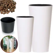 Donice - 2x Doniczka okrągła Tubus + wkład, keramzyt 2l Zestaw Donica 2 szt - miniaturka - grafika 1