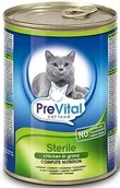 Mokra karma dla kotów - PreVital PEŁNOPORCJOWA KARMA DLA STERYLIZOWANYCH KOTÓW Z KURCZAKIEM W SOSIE 415G Zakupy dla domu i biura! 61885117 - miniaturka - grafika 1