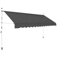 Markizy - vidaXL Markiza zwijana ręcznie, 400 cm, antracytowa - miniaturka - grafika 1