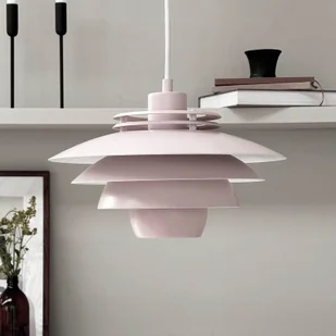 Lampa wisząca Dyberg Larsen Ejka mini, różowa, Ø 30 cm, metal - Lampy sufitowe - miniaturka - grafika 1