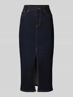 Spódnice - Spódnica jeansowa z rozcięciem model ‘GONNA LUNGA DENIM’ - miniaturka - grafika 1
