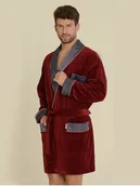 Szlafroki męskie - Szlafrok 772 Bonjour krótki - miniaturka - grafika 1