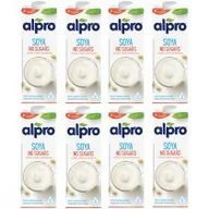 Napoje roślinne - Alpro Napój Sojowy Bez Cukru Zgrzewka 8 x 1 l - miniaturka - grafika 1