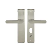 Klamki - Klamka do drzwi zewnętrznych chińskich prawych z blokadą Lupo nikiel - miniaturka - grafika 1