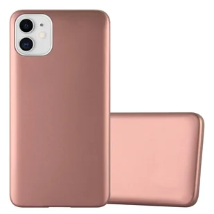 Pokrowiec Do Apple iPhone 11 w METALLIC RÓŻOWE ZŁOTO Etui TPU Silikon Obudowa Ochronny Case Cover Cadorabo - Etui i futerały do telefonów - miniaturka - grafika 1