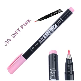 Pisak do kaligrafii pędzelkowy TOMBOW BRUSH PEN fudenosuke pastel różowy pink - Kredki, ołówki, pastele i pisaki - miniaturka - grafika 1