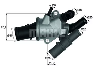 Termostat, płyn chłodzący Mahle TI 165 88 - Termostaty - miniaturka - grafika 1