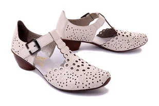 RIEKER 43796-60 beige, czółenka damskie - Rieker - Czółenka - miniaturka - grafika 1