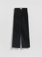 Spodnie damskie - Reserved - Jeansy straight - czarny - miniaturka - grafika 1