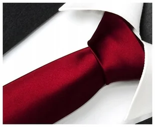 SLIM FIT Wąski 6cm Śledź Krawat Męski do Garnituru Gładki Żakardowy wp18 - Krawaty i muchy męskie - miniaturka - grafika 1