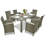 Meble ogrodowe - Zestaw mebli ogrodowych Verona Allibert cappucino kod: BK-001204 - miniaturka - grafika 1