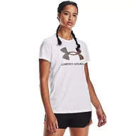 Koszule damskie - Under Armour Damska koszula Live Sportstyle Graphic Short-sleeve Crew Neck T-shirt, biała (105)/czarna, S EU - miniaturka - grafika 1