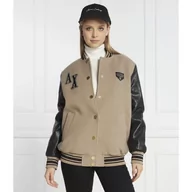 Kurtki damskie - Armani Exchange Kurtka bomber | Regular Fit | z dodatkiem wełny - miniaturka - grafika 1
