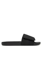 Klapki i japonki męskie - Calvin Klein Klapki Adj Pool Slide Canvas Logo HM0HM01749 Czarny - miniaturka - grafika 1