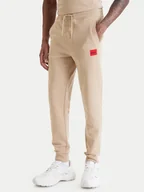 Spodnie sportowe męskie - HUGO Spodnie dresowe Doak212 50447963 Beżowy Regular Fit - miniaturka - grafika 1