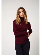 Swetry damskie - AUTHENTIC CASHMERE Kaszmirowy golf  "Suzie" w kolorze bordowym - miniaturka - grafika 1
