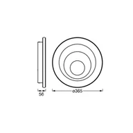 Lampy sufitowe - OSRAM Lampa sufitowa LED ORBIS SPIRAL ROUND, biały / opal, metal - miniaturka - grafika 1