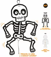 Halloween - Dekoracja halloweenowa na ścianę Kościotrup - 85 cm - 1 szt. - miniaturka - grafika 1