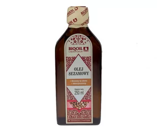 Olej sezamowy tłoczony na zimno, nieoczyszczony BIQOIL 250ml 1 szt. - Olej spożywczy - miniaturka - grafika 1