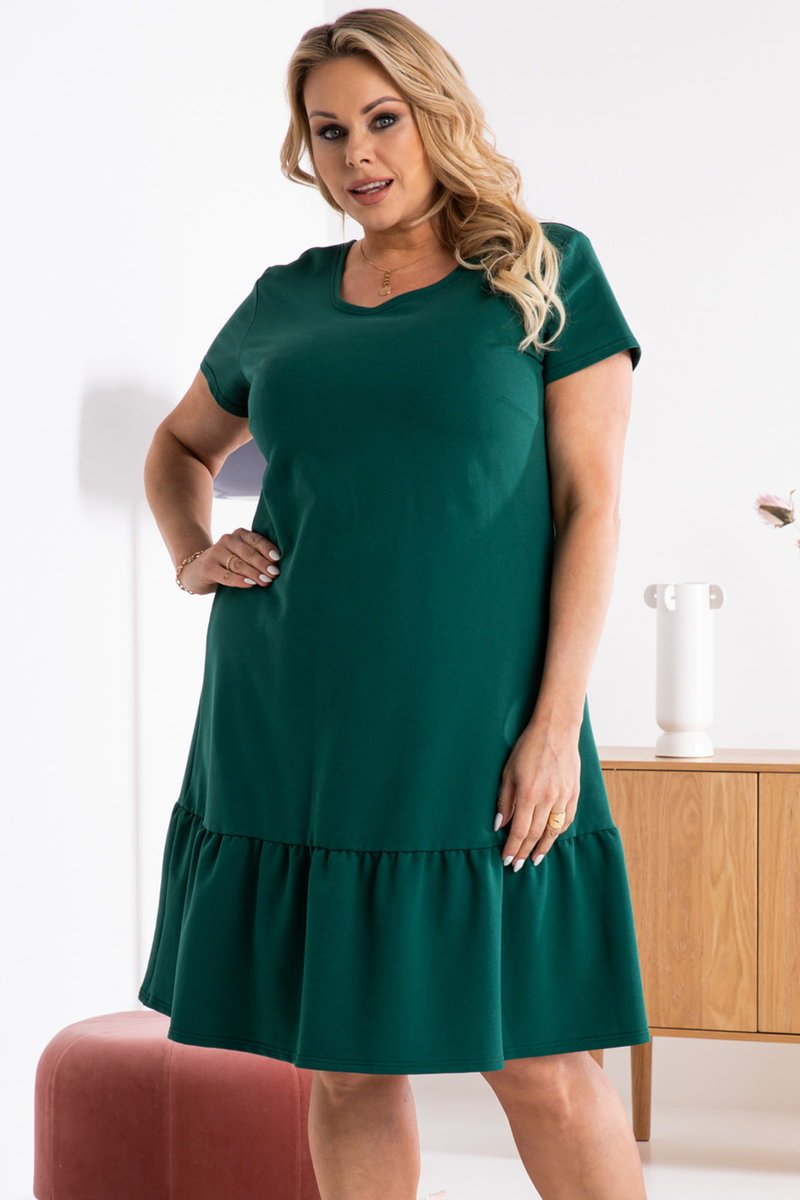 Sukienka ALDONA letnia dresowa butel.zielen 42/44