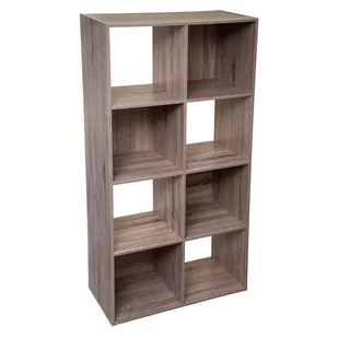 Atmosphera Regał na książki 8 półek MDF 68x32x134 cm kolor brązowy B07WT4QGQV - Półki do salonu - miniaturka - grafika 1