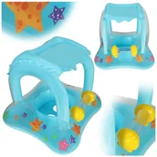 Materace dmuchane i koła do pływania - Koło do pływania dmuchane pontonik z daszkiem max 24kg 3lata - miniaturka - grafika 1