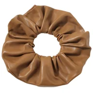 Ozdoby do włosów - Gumka do Włosów Brązowa Gruba Skórzana Frotka z Ekoskóry Bezpieczna Wygodna - miniaturka - grafika 1