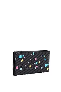 Desigual Women's Mone_SPLATTER23 INES Bi-Fold Wallet, Black, 18,5, czarny, 19 - Portfele - miniaturka - grafika 1