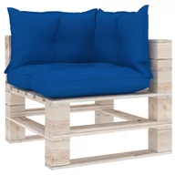 Poduszki na krzesła - vidaXL vidaXL Poduszki na sofę z palet, 3 szt., kobaltowoniebieskie, tkanina - miniaturka - grafika 1