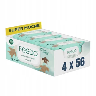FEEDO Bambusowe chusteczki nawilżane biodegradowalne 224szt NAJWYTRZYMALSZE - Chusteczki nawilżane FEEDO Bambusowe chusteczki nawilżane biodegradowalne 224szt NAJWYTRZYMALSZE - Chusteczki nawilżane - miniaturka - grafika 1