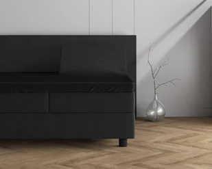 160x200/220 Jersey 220 gr. prześcieradlo na dzielony materac nawierzchniowy czarne - Prześcieradła - miniaturka - grafika 1