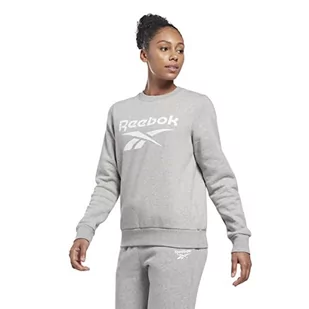Reebok Damska bluza polarowa z dużym logo, średni szary wrzosowy, L, Średni szary wrzos, L - Bluzy damskie - miniaturka - grafika 1