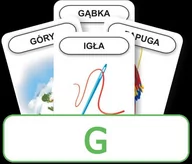 Gry karciane - Komlogo Komlogo, karty Logopedyczny Piotruś Część XX: głoska G - miniaturka - grafika 1