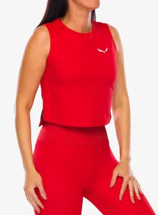 Tank top damski Salewa Pedroc Dry Resp Hyb Tankt - flame - Koszulki i topy damskie - miniaturka - grafika 1