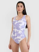 Stroje kąpielowe - 4F Kostium kąpielowy jednoczęściowy damski - fioletowy M - miniaturka - grafika 1