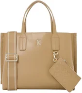 Torebki damskie - TOMMY HILFIGER Damski TH DISTINCT MINI TOTE AW0AW17192, KHAKI (płótno safari), OS, Khaki płótno safari, One Size - miniaturka - grafika 1