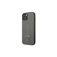 Etui i futerały do telefonów - Guess GUHCP14LPSATLG iPhone 14 Pro 6,1` srebrny/silver hardcase SaffianoTriangle Logo - miniaturka - grafika 1