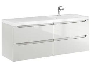 Szafka Wisząca Z Umywalką ETH 120 cm S Prawa - Kaszmir Wysoki Połysk - Szafki łazienkowe - miniaturka - grafika 1