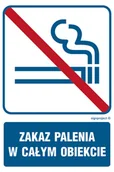 Systemy ekspozycyjne i znaki informacyjne - RB504 ZAKAZ PALENIA W CAŁYM OBIEKCIE, PN - PŁYTA PCV 1MM; (500X750MM) - miniaturka - grafika 1