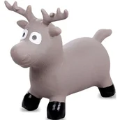 Skoczki dla dzieci - Skoczek renifer gumowy - szary - miniaturka - grafika 1